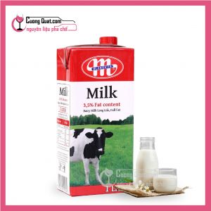 Sữa Tươi Ba Lan Không Đường Mlekovita UHT MILK 3.5% 1L(Từ 26/7->10/8: Mua 1T giá 324k,Mua 5T giá 312k, Mua 10T giá 306k)