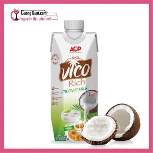 NƯỚC CỐT DỪA VICO RICH 330ml l (Mua 12 hộp giảm 1k/ 1 hộp,Mua 60 hộp giảm 2k/ 1 hộp)