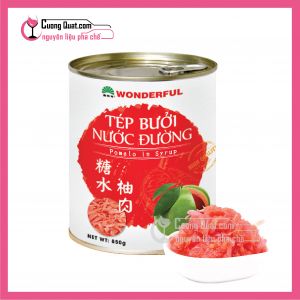 Tép BƯỞI HỒNG Ngâm Đường Wonderful 850gr ( Mua 12 hộp giảm 1k/ 1 hộp,Mua 60 hộp giảm 2k/ 1 hộp))