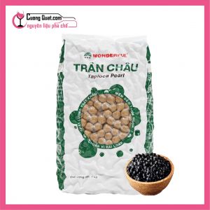 Trân Châu Wonderful Đen (Caramel) 1KG (Mua 1T giảm 2k/1gói)