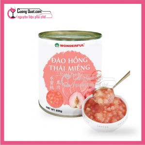 Đào Hồng Thái Miếng Wonderful 850gr ( Mua 12 hộp giảm 1k/ 1 hộp,Mua 60 hộp giảm 2k/ 1 hộp))