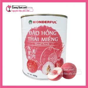 Đào Hồng Thái Miếng Wonderful 850gr ( Mua 12 hộp giảm 1k/ 1 hộp,Mua 60 hộp giảm 2k/ 1 hộp))