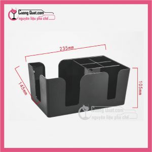 (Dụng Cụ) Kệ Đựng Giấy Ăn Và Ống Hút