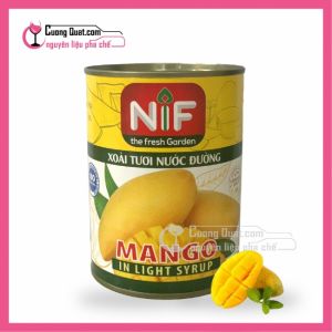 Xoài Tươi Ngâm Nước Đường Đóng Lon NIF 560G (Mua 12 hộp giảm 1k/ 1 hộp,Mua 60 hộp giảm 2k/ 1 hộp) Có thể mix các loại NIF khác