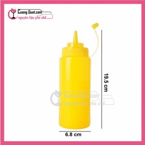 (Dụng Cụ)Bình Đựng Sữa Đặc, Đường, Sirô 450ml (Màu Vàng)