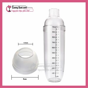 (Dụng Cụ)Bình Shaker Nhựa 4 Mãnh 1000ml ( Giã Chanh )