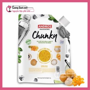 Mứt trái cây Chunky Andros Nhãn Và Hoa Mộc Tê 1kg(Mua 1 thùng giảm 2k, mua 5 thùng giảm 5k)