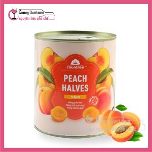 Đào ngâm PEACH HALVES Countree 820g( Mua 12 hộp giảm 1k/ 1 hộp,Mua 60 hộp giảm 2k/ 1 hộp)