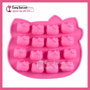 (Dụng Cụ)Khay Silicon Hình Mèo Hello Kitty (QT)