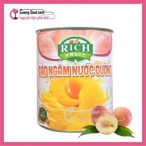 Đào Ngâm Rich 825gr (Mua 12 hôp giảm 1k/1  hộp)