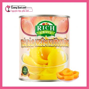 (Đồ Hộp) Đào Ngâm Nước Đường Rich 820g (Mua 1T giảm 2k)