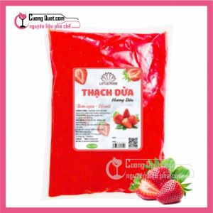 Thạch Dừa Lotus Vị Dâu 1.5kg(Mua 10 giảm 1k/ 1 gói, mua 20 giảm 3k/ 1 gói)