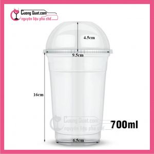 (Dụng Cụ)50 Bộ Ly+Nắp Cầu 700ml