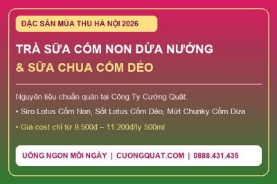 Công Thức Trà Sữa Cốm Non Dừa Nướng & Sữa Chua Cốm Dẻo Hà Nội Chuẩn Vị